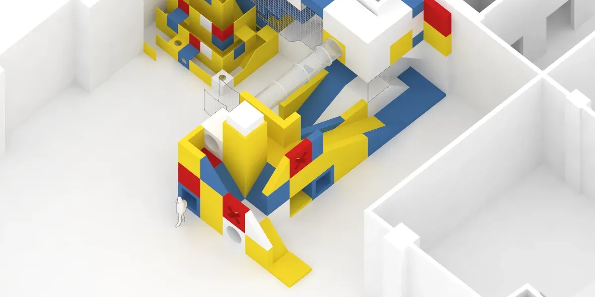Axonometric of the slide tower